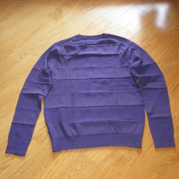 Men's Simons Purple Cotton Blend V-neck Sweater Size Small - Picture 2 of 4